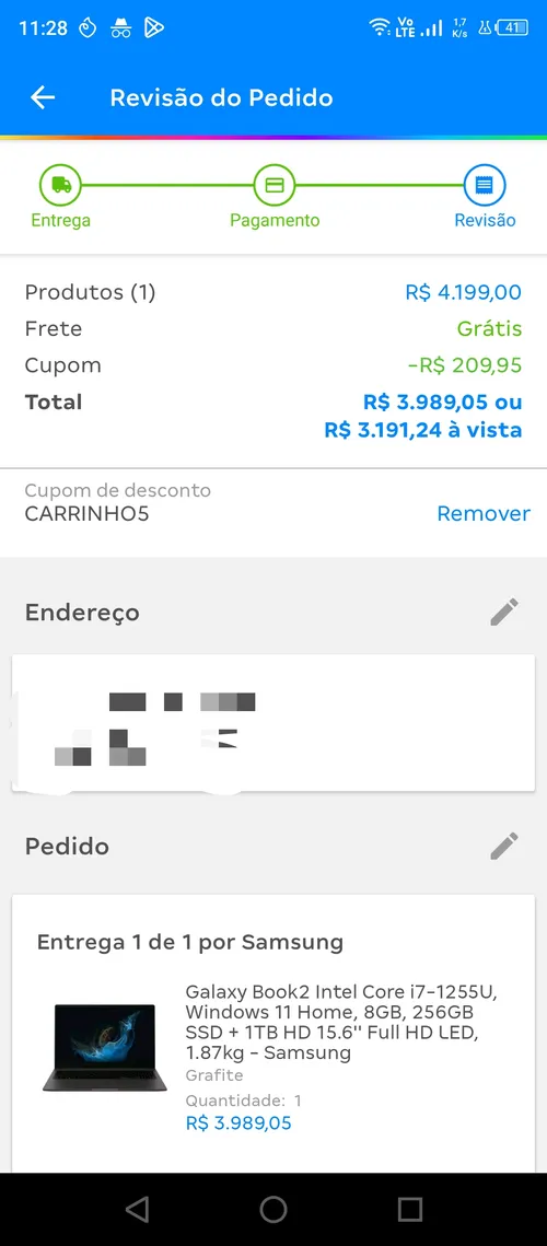 Imagem na descrição da promoção