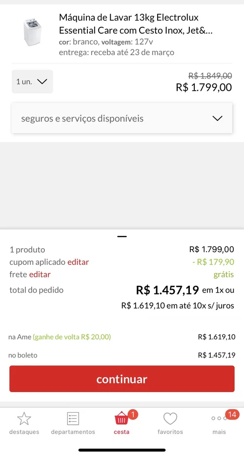 Imagem na descrição da promoção