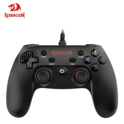 Redragon SATURN G807 Controle Gamer Gamepad, PC Com Fio Controlador De Jogo, Joystick 