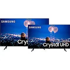 [AME R$ 7.698,00] Smart TV 75'' Crystal UHD 75TU8000 4K + Samsung Smart TV 50" Crystal UHD 50TU8000 4K