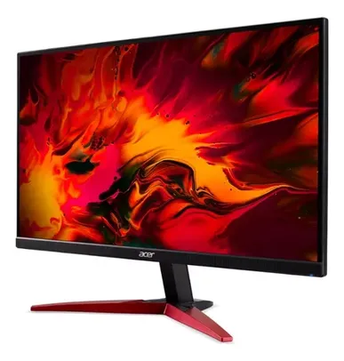 Monitor Gamer Kg241y Ebii 23.8h, Hdmi, Vga, Lcd 23.8 100hz Cor Preto Preto Com Vermelho