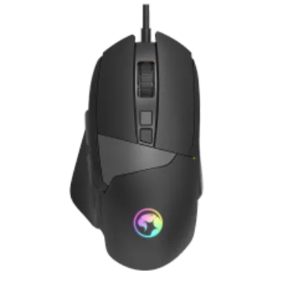 Mouse Gamer Marvo M411, 12800 DPI, 8 Botões, RGB, Black