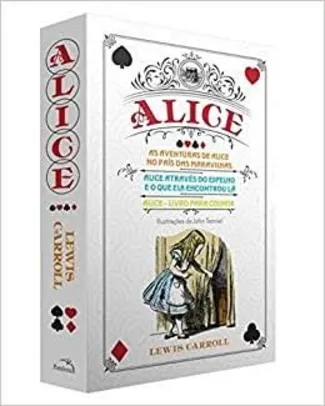 Box 3 Livros: Alice No País Das Maravilhas + Alice Através Do Espelho + Alice Para Colorir R$32