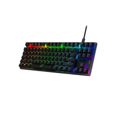 [Com Cashback R$269] Teclado Gamer Mecânico Hyperx Alloy Origins Core, RGB LED, Switch Hyperx Blue, USB-C, Anti-ghosting, US, Preto - 4P5P2AA