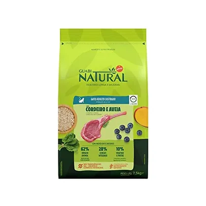 GUABI NATURAL GATO CASTRADO CORDEIRO E AVEIA 7,5kg