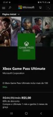 Xbox Game Pass Ultimate 3 meses | R$5 [NOVOS USUÁRIOS]