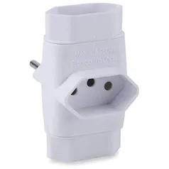 [Prime] Adaptador Para Tomada Pino Multiplicador Tripolar Branco, Force Line, 0180100004