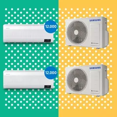 (R$2.789,10 cada) Kit c/ 2 Ar Condicionado PRO ENERGY Samsung 12.000 BTUs Frio