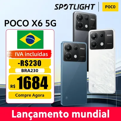 [BR] Smartphone Xiaomi POCO X6 5G 12GB 512GB Versão Global