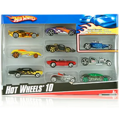 Hot Wheels Pacote de 10 Carros Sortidos - ref.54886 - Mattel