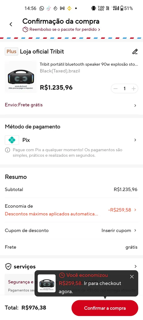 Imagem na descrição da promoção