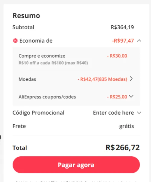 Imagem na descrição da promoção