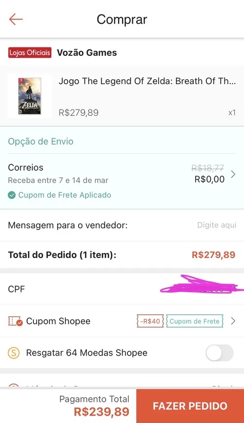 Imagem na descrição da promoção