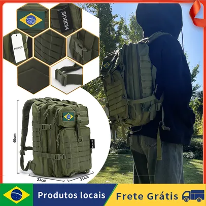 [R$85 "MOEDAS"/BR] Mochila Tática Militar Impermeável 50L #Aliexpress 🇧🇷