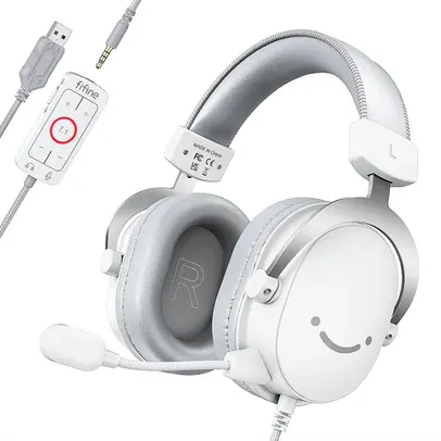 [TX inclusa] [APP] [MOEDAS] FIFINE H9W USB Gaming Headset, 7.1 Surround Sound, 3.5mm Jack, Microfone, Over Ear Headphone com fio