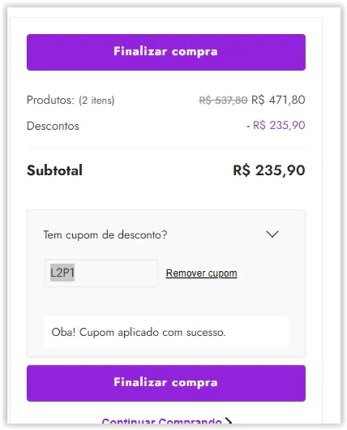 Imagem na descrição da promoção