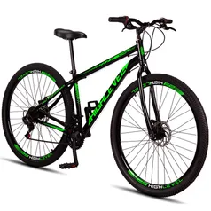 Bicicleta Aro 29 Aço Carbono Highlevel Freios A Disco 21 Velocidades