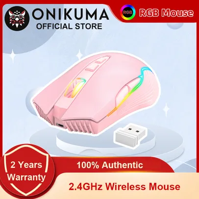Onikuma cw905 2.4ghz mouse sem fio 7 botões 