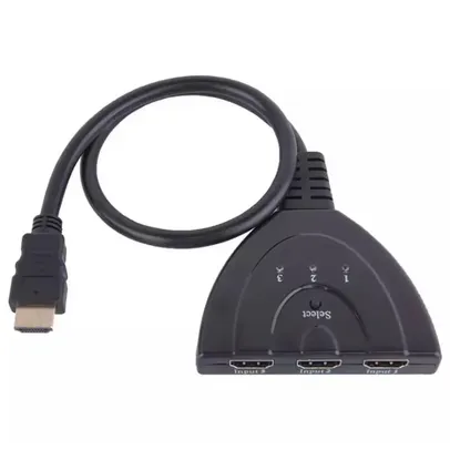 [DoBrasil/Moedas] Hub Hdmi Switch 3x1 Adaptador Cabo  com 3   Entradas E 1 Saída|