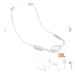 Fone de Ouvido sem Fio JBL Intra-Auricular Branco - JBLT110BTWHT | R$115