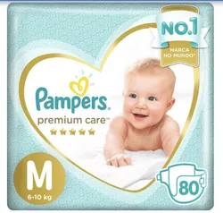 (APP) compre 3, pague 2 -Fralda Pampers Premium Care M - 6 a 10kg 80 Unidades | R$57