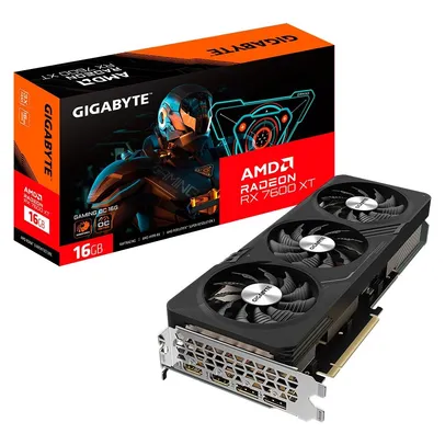 Placa de Vídeo RX 7600 XT GAMING OC 16G AMD Radeon Gigabyte, 16GB GDDR6, 128bits, RGB - GV-R76XTGAMING OC-16GD