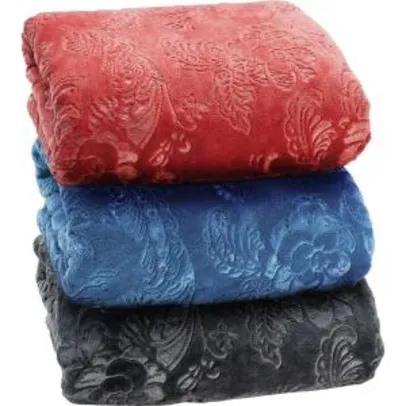 Cobertor Casal Flannel 3D - Casa & Conforto - R$99