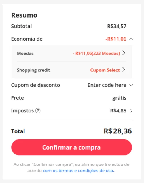 Imagem na descrição da promoção