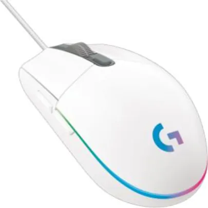 Mouse Gamer Logitech G203 Lightsync Branco RGB R$ 112