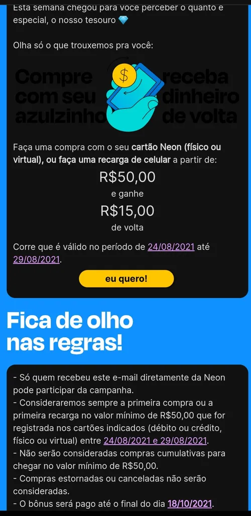 Imagem na descrição da promoção