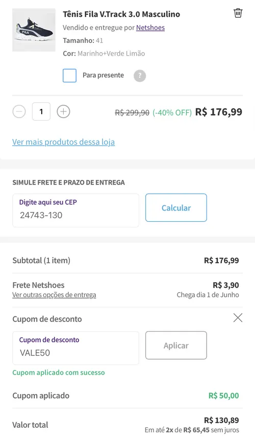 Imagem na descrição da promoção