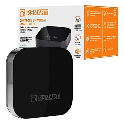 Smart Controle Universal Inteligente RSMART Wi-Fi Infravermelho - Compatível com Alexa, 2021, Preto