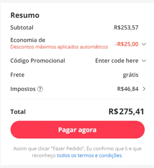 Imagem na descrição da promoção