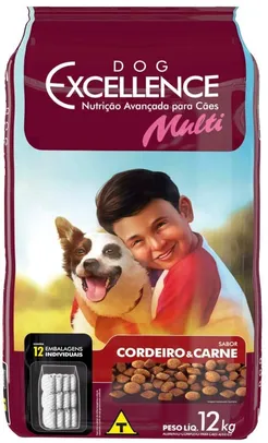 (PRIME) Dog Excellence Adulto Mult Carne e Cordeiro 12kg | R$68