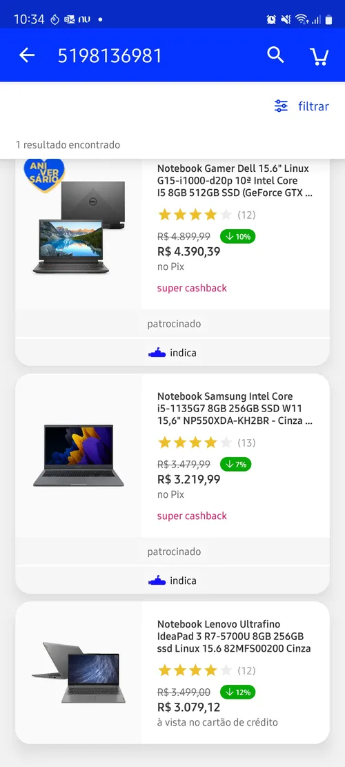 Imagem na descrição da promoção