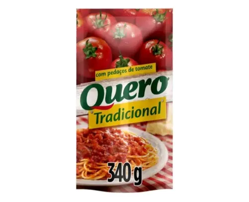 Molho de Tomate Tradicional Quero 340g - Molho de Tomate - Magazine Luiza