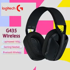 Logitech-g435 fone de ouvido sem fio, som surround, bluetooth, compatível com jogos e música