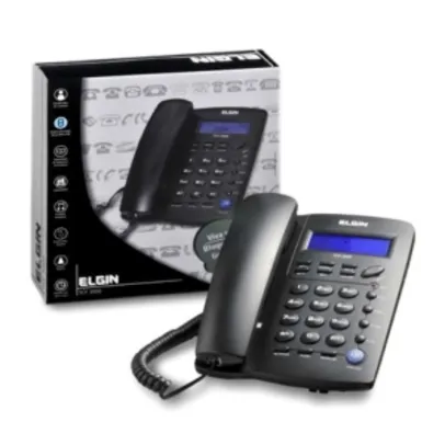 Telefone com fio Elgin TCF-3000 com identificador de chamada - R$ 34