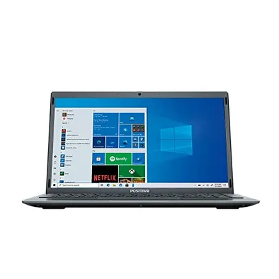 Notebook Positivo Motion Q464C Intel Atom Quad-Core 4GB 64GB Windows 10 Home 14.1 Gray