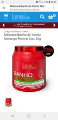 Máscara Banho de  Liss Verniz Morango Forever Liss 1kg - R$26