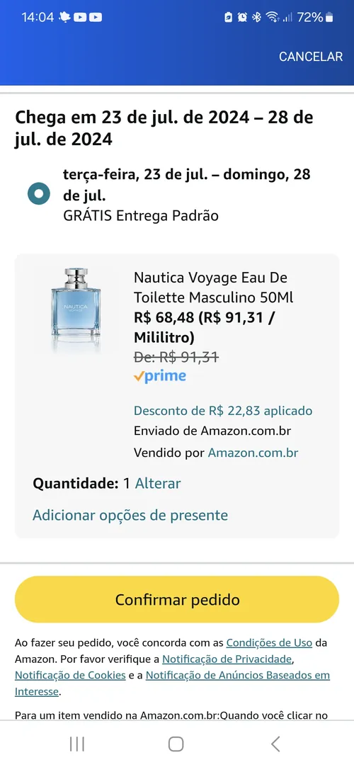 Imagem na descrição da promoção