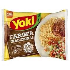 [PRIME] 10unid. Farofa Mandioca Temperada Yoki 500g | R$3,74