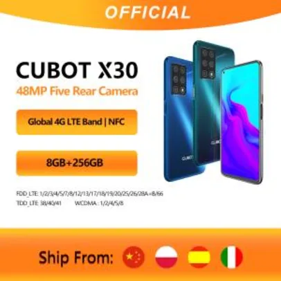 Cubot x30 celular versão global 48mp cinco câmera 32mp | R$ 888
