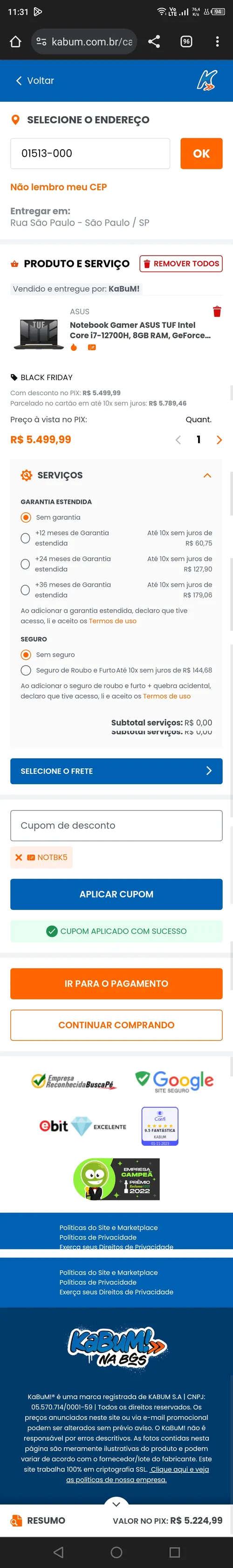 Imagem na descrição da promoção