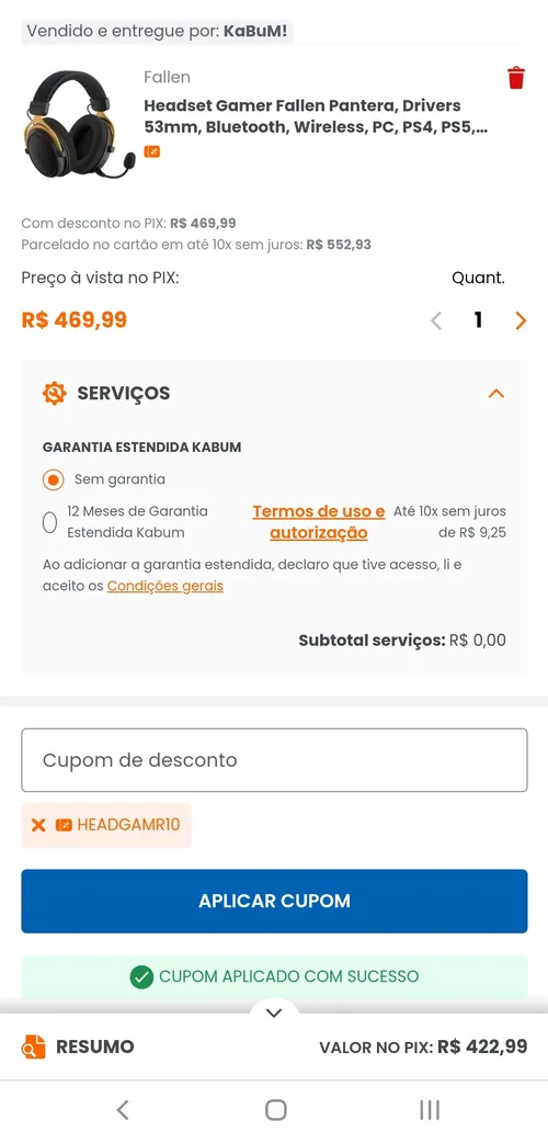 Imagem na descrição da promoção