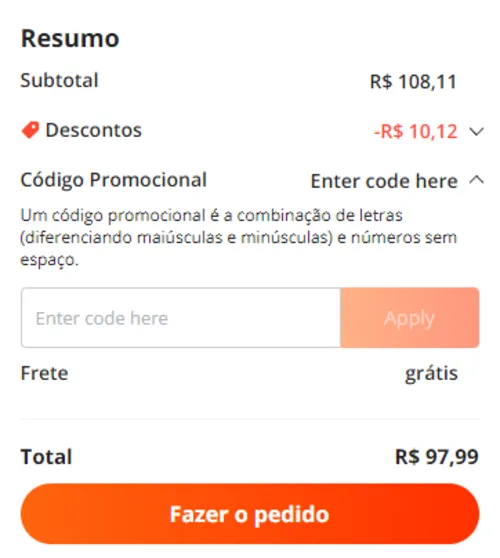 Imagem na descrição da promoção