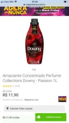 Amaciante Concentrado Perfume Collections Downy - Passion 1L R$ 12
