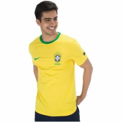 [APP] Camiseta da Seleção Brasileira 2018 Crest Nike - Masculina