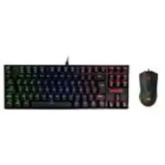 Kit Redragon Teclado Mecânico Kumara RGB switch outemu blue + Mouse Cobra RGB M711 