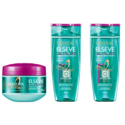 Kit Elseve Hydra Detox 48h Shampoo 2 Unidades + Creme de Tratamento - Incolor - R$ 30